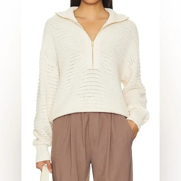 NWT 🤍 VARLEY Tara Half Zip Pullover size XS - Picture 1 of 4